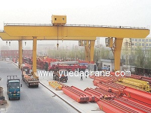 L model single beam gantry crane with winch type trolley