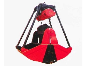 Electric hoist grab bucket