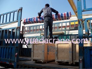 Shipment of electric hoist and end carriage