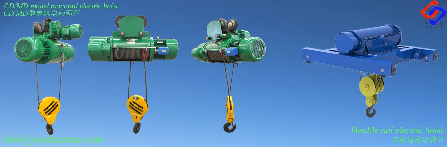 Monorail electric hoist and double rail electric hoist