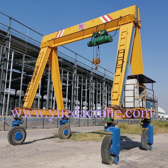 single beam rubber tyre mobile gantry crane