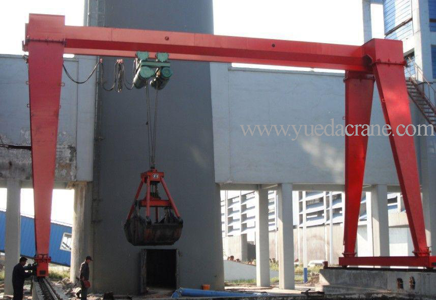 single beam grab bucket gantry crane